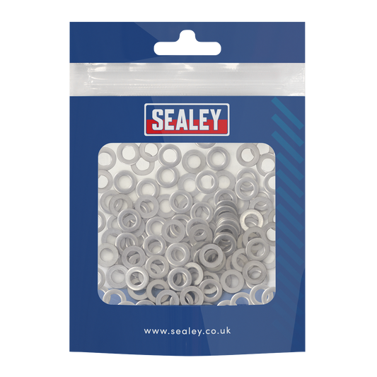 Sealey Stainless Steel Flat Washer DIN 125 M5 A2 Steel 100 Pieces SSW5