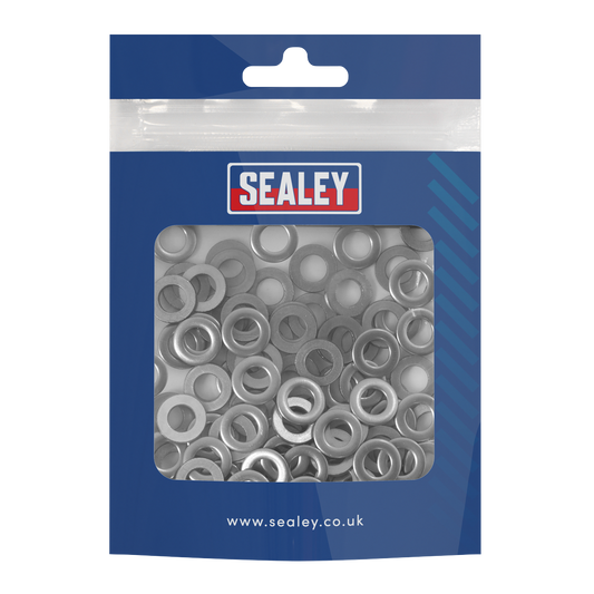 Sealey Stainless Steel Flat Washer Din 125 M6 Size 100 Pieces Stainless Steel