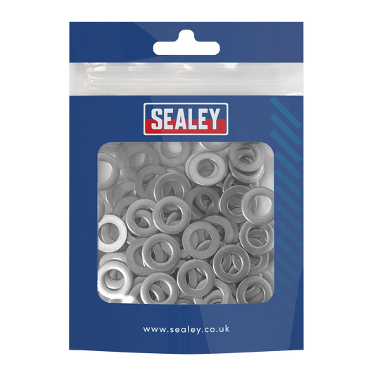 Sealey Stainless Steel Flat Washer Din 125 M8 Size 100 Pieces Stainless Steel