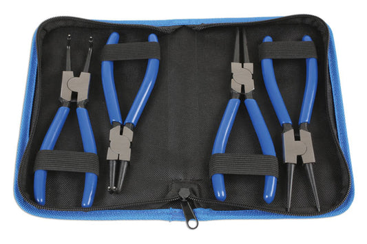 LASER 6685 4Pcs Circlip Pliers Set 180mm Chrome-Molybdenum Steel Straight Tips