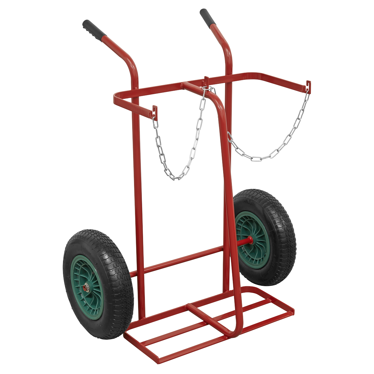 Sealey Welding Bottle Trolley With Pneumatic Tyres 2 Bottle 200kg Capacity ST28P