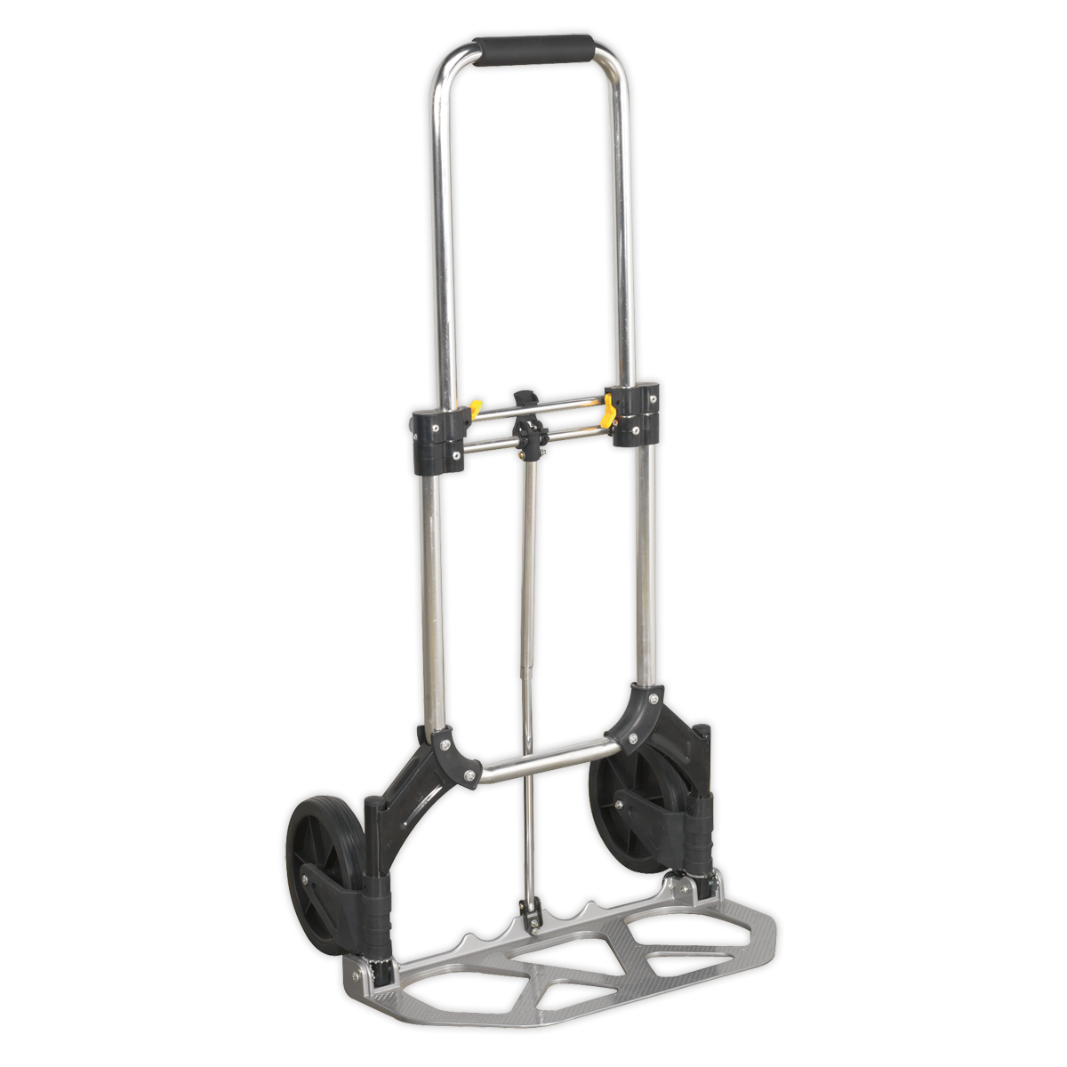 Sealey Sack Truck Folding Aluminium With Solid Rubber Tyres 80kg Capacity ST33