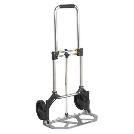 Sealey Sack Truck Folding Aluminium With Solid Rubber Tyres 80kg Capacity ST33