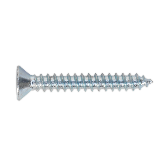Sealey Self Tapping Screw 3.5 x 25mm Countersunk Pozi DIN 7982 100 Pieces ST3525