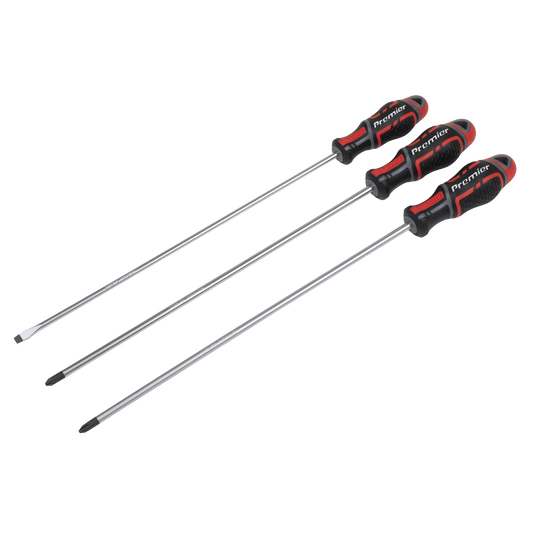 Premier GripMAX Screwdriver Set Extra-Long 3 Pieces 300mm Magnetised Tips AK4372