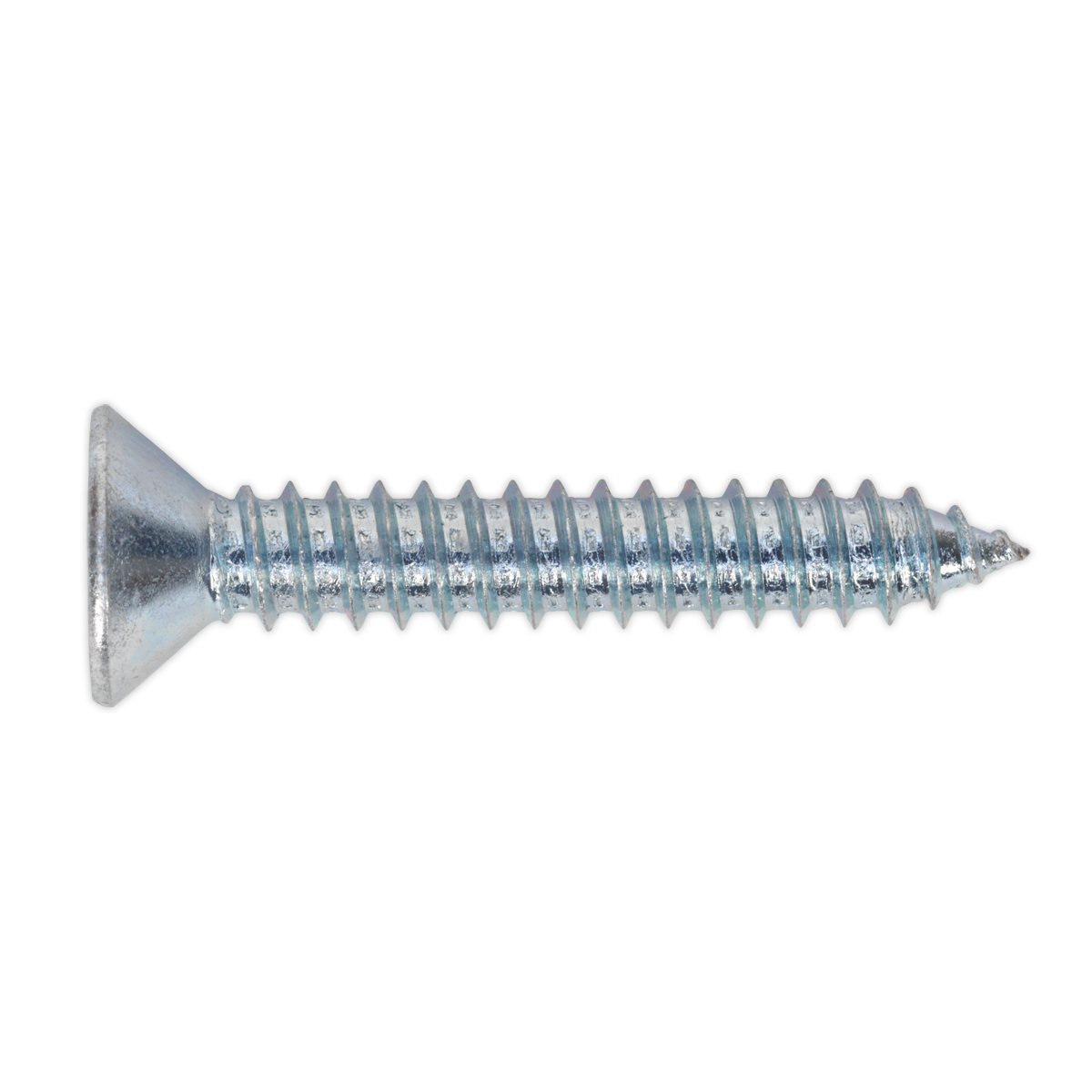 Sealey Self Tapping Screw 6.3 x 38mm Countersunk Pozi DIN 7982 100 Pieces ST6338