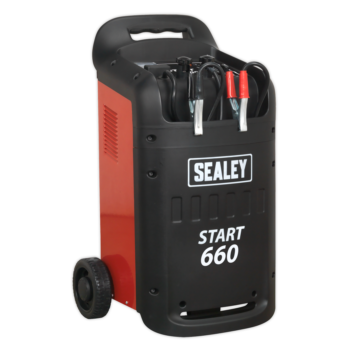 Sealey 230V 12V 24V Heavy Duty Starter/Charger With Wheels 660/100Amp START660