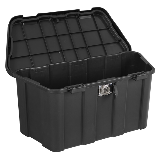 Sealey Durable Weatherproof Trailer Storage Box With Lock 45L Black STB690
