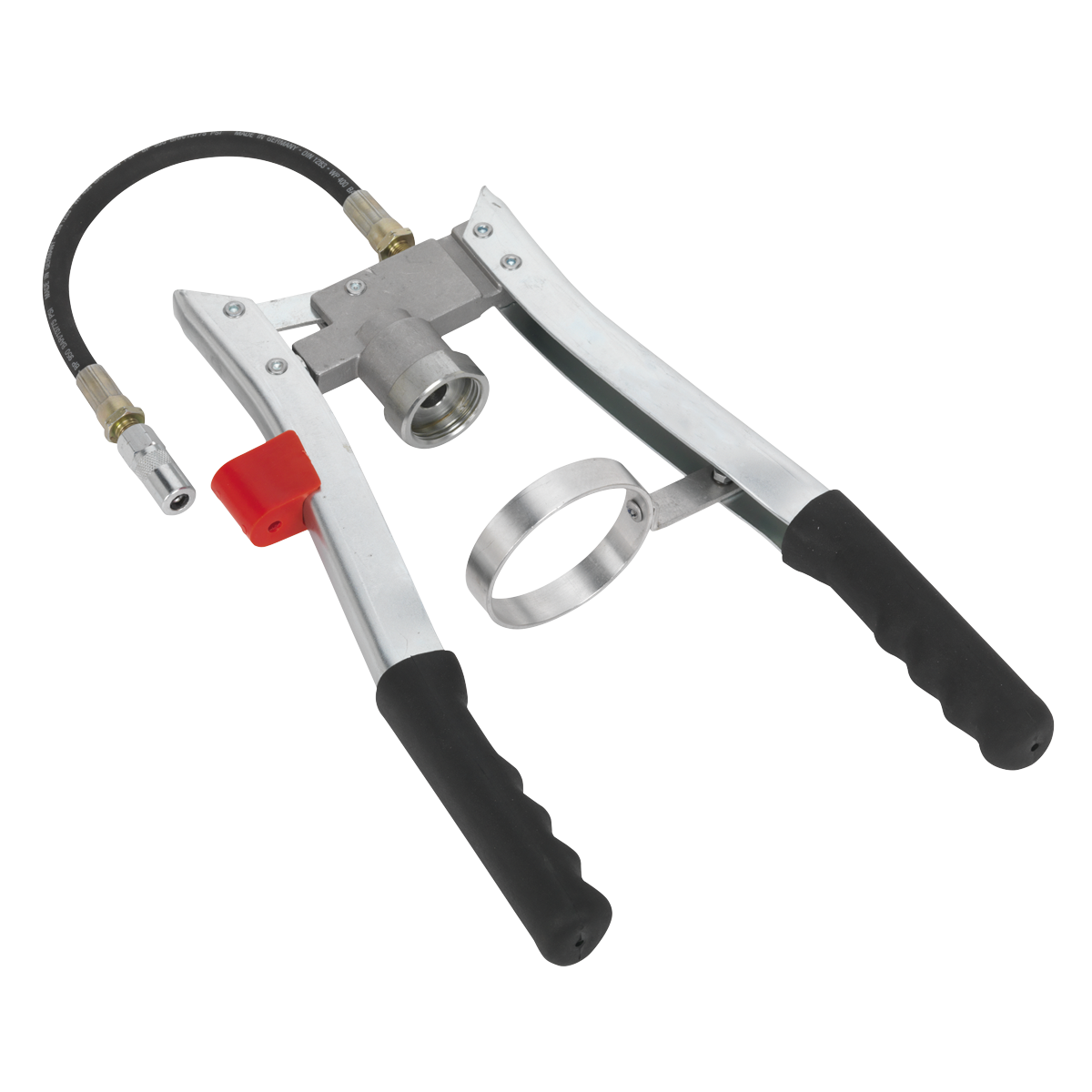 Sealey Double Lever Grease Gun With Rubber Ergonomic Grips 1/8" BSPT AK4403