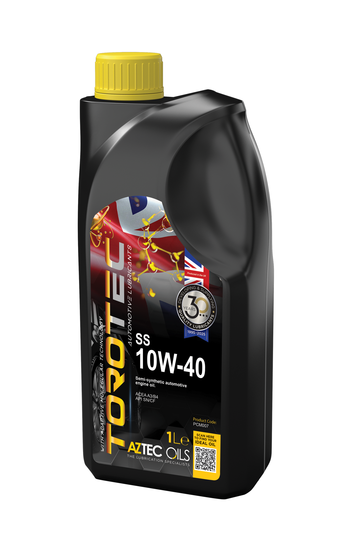 Engine Oil 1L TOROTEC 10W-40 Semi-Synthetic Aztec Oils PCM007-S10