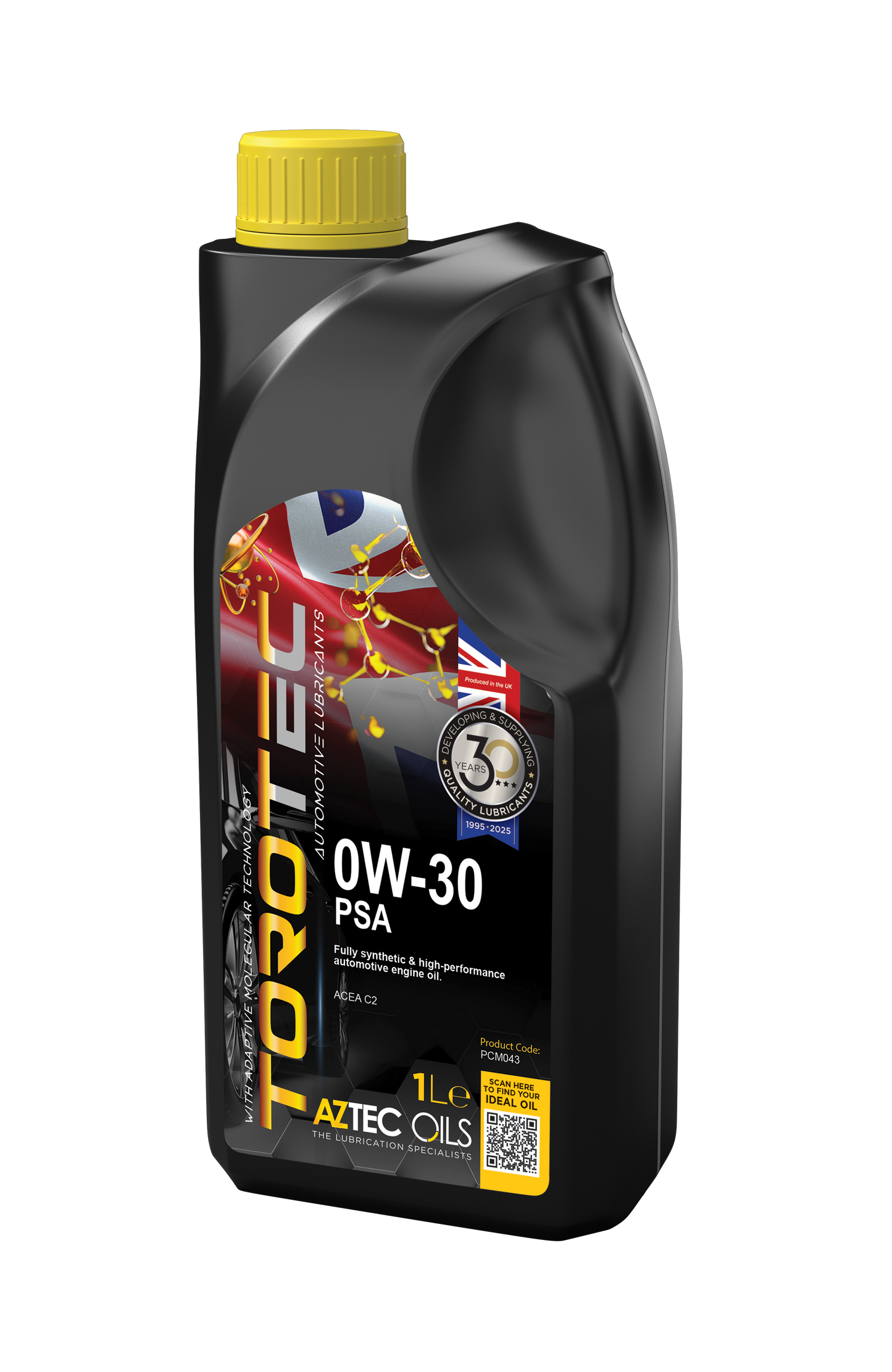 Engine Oil 1L TOROTEC 0W-30 PSA Fully Synthetic Aztec Oils PCM043-S10