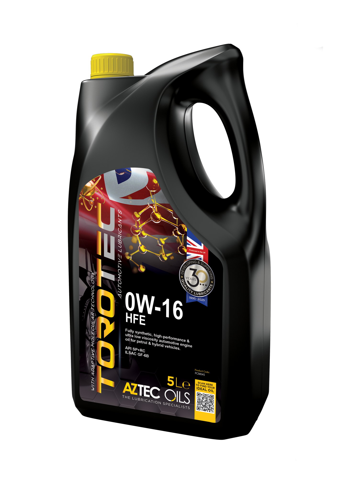 Engine Oil 5L TOROTEC 0W-16 Fully Synthetic Aztec Oils PCM045-S50