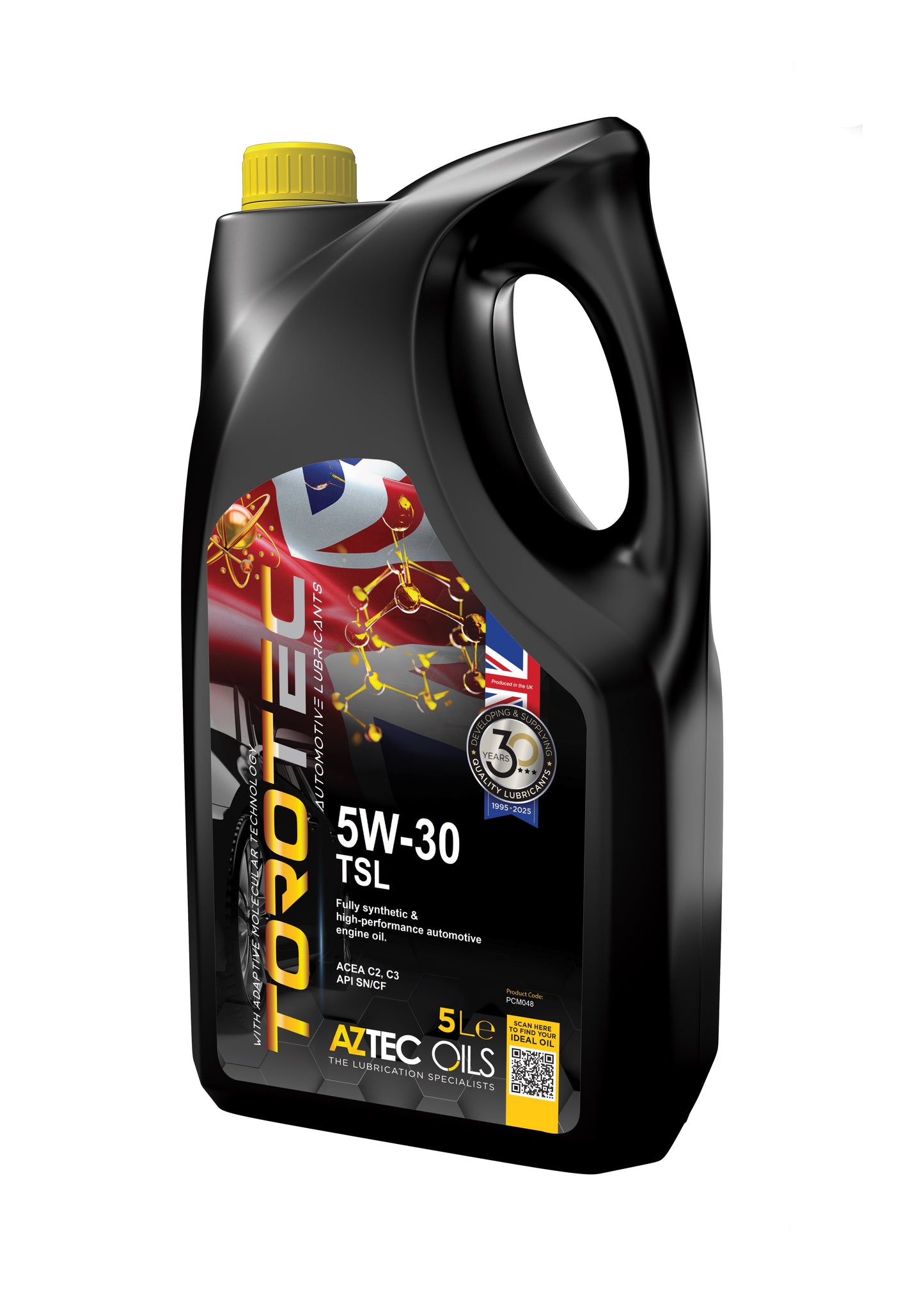 4x Engine Oil 5L TOROTEC 5W-30 TSL Fully Synthetic Aztec Oils PCM048-S50
