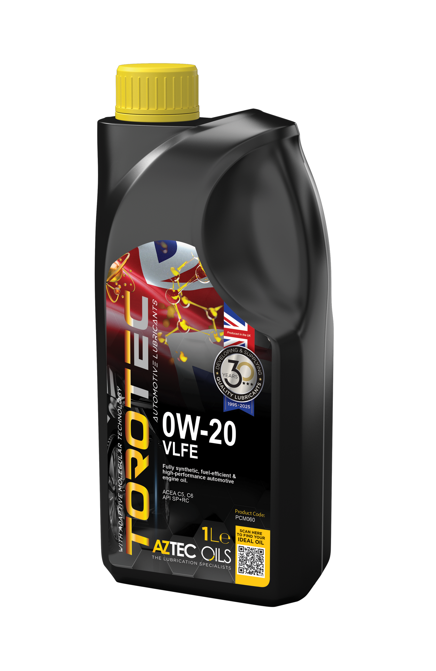 Engine Oil 1L TOROTEC 0W-20 VLFE Fully Synthetic Aztec Oils PCM060-S10